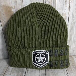 Call of Duty WWII Push of Victory Beanie Olive Green Embroidered Patch & Numbers